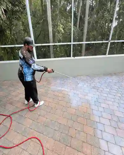 Performing a paver sealing